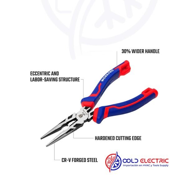 Alicate Punta CR-V WORKPRO. - Imagen 2