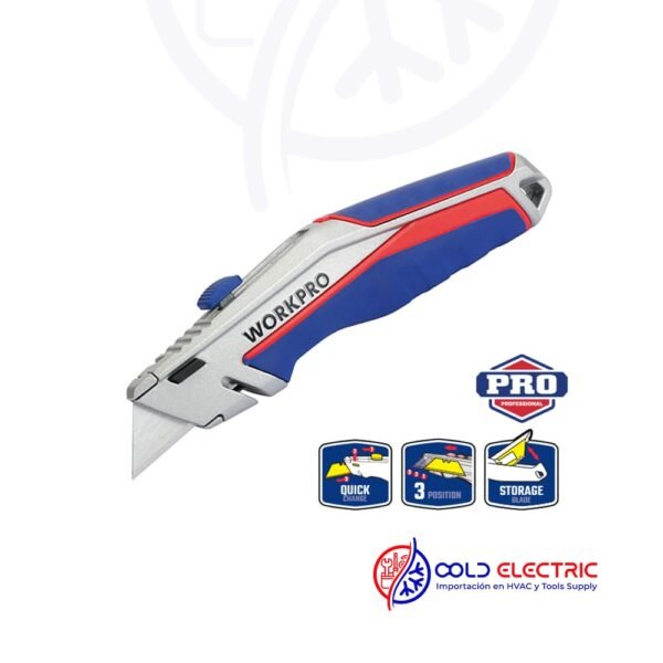 Cuchillo Utilidad Retráctil de Carga Automática WORKPRO