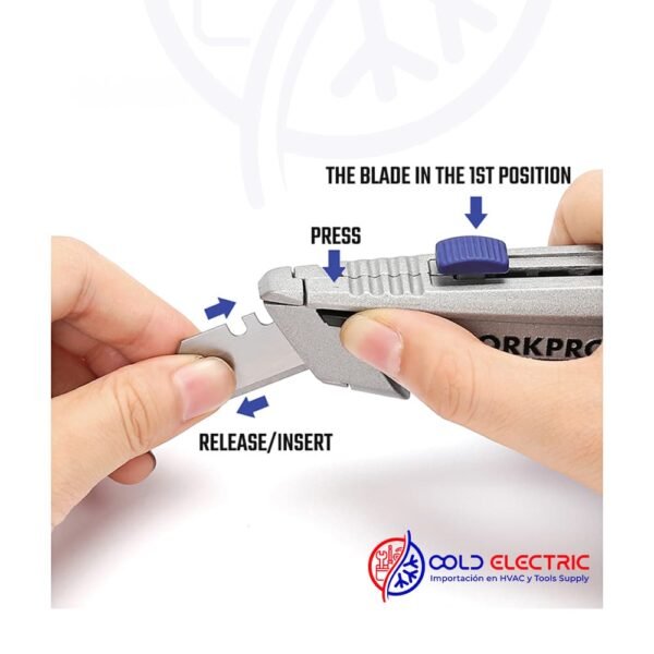 Cuchillo Utilidad Retráctil de Carga Automática WORKPRO - Imagen 2